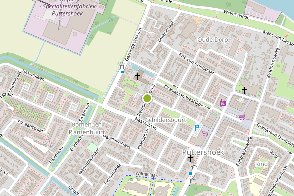 Ambulance-melding op Rembrandtstraat, Puttershoek op 26 juli, kaart-overzicht