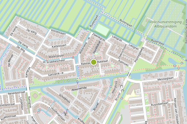 Ambulance-melding op Ratelaar, Alblasserdam op 26 juli, kaart-overzicht