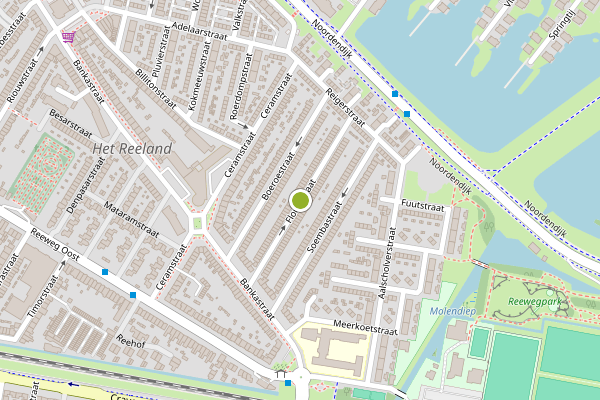 Ambulance-melding op Floresstraat, Dordrecht op 27 juli, kaart-overzicht
