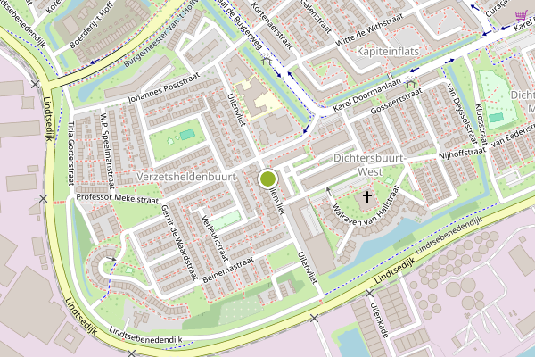 Ambulance-melding op Uilenvliet, Zwijndrecht op 27 juli, kaart-overzicht