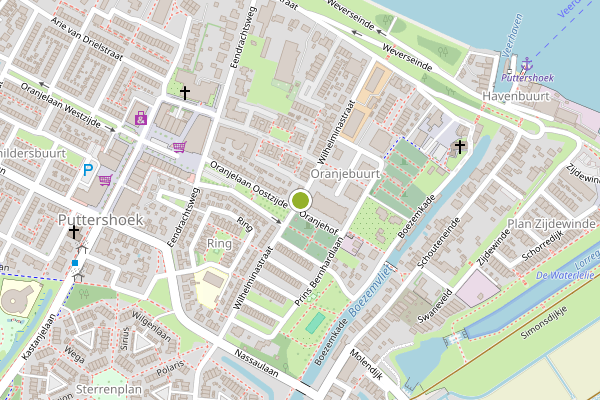 Ambulance-melding op Wilhelminastraat, Puttershoek op 11 juli, kaart-overzicht
