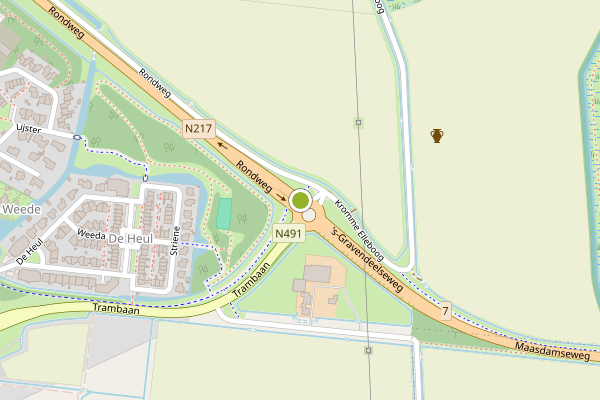 Ambulance-melding op Maasdam op 25 juni, kaart-overzicht