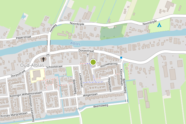 Ambulance-melding op Burgemeester Boudet van Damstraat, Oud-Alblas op 6 juli, kaart-overzicht