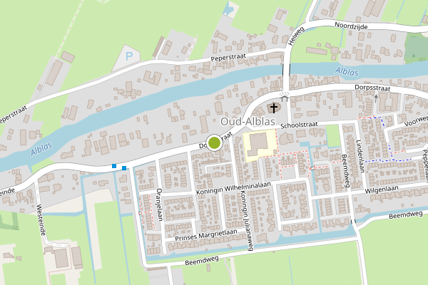 Ambulance-melding op Dorpsstraat, Oud-Alblas op 30 juni, kaart-overzicht