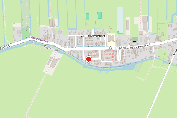 Brandweer-melding op Burgemeester Topstraat, Wijngaarden op 17 mei, kaart-overzicht