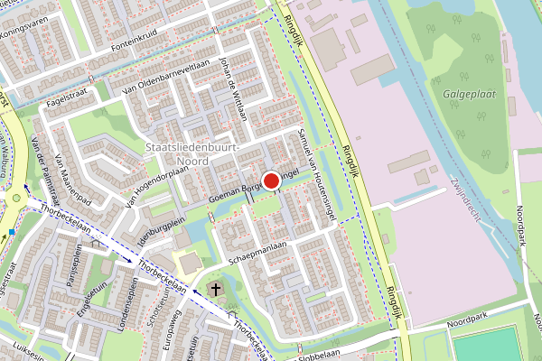 Brandweer-melding op Goeman Borgesiussingel, Zwijndrecht op 28 juli, kaart-overzicht