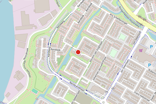 Brandweer-melding op Jozef Israelsstraat, Papendrecht op 28 juli, kaart-overzicht