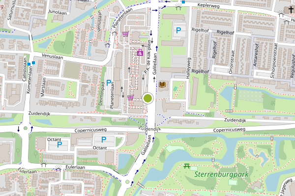 Ambulance-melding op Galileilaan, Dordrecht op 29 juli, kaart-overzicht