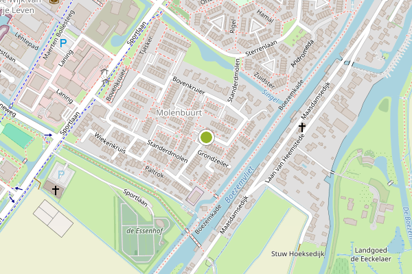 Ambulance-melding op Standerdmolen, Puttershoek op 30 juli, kaart-overzicht