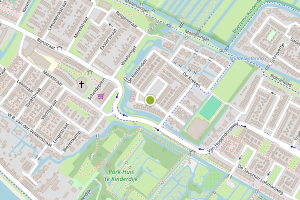 Ambulance-melding op De Lagune, Alblasserdam op 30 juli, kaart-overzicht
