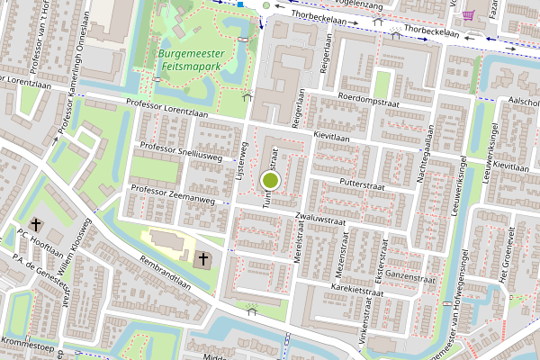 Ambulance-melding op Tuinfluiterstraat, Sliedrecht op 30 juli, kaart-overzicht