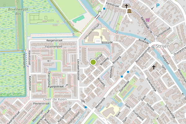 Ambulance-melding op Gruttostraat, Strijen op 30 juli, kaart-overzicht