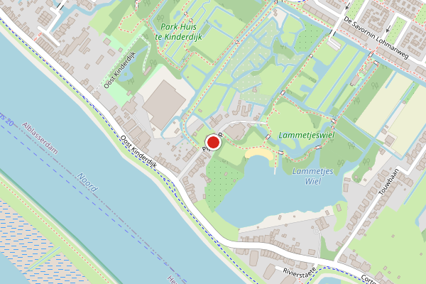 Brandweer-melding op Pijlstoep, Alblasserdam op 30 juli, kaart-overzicht