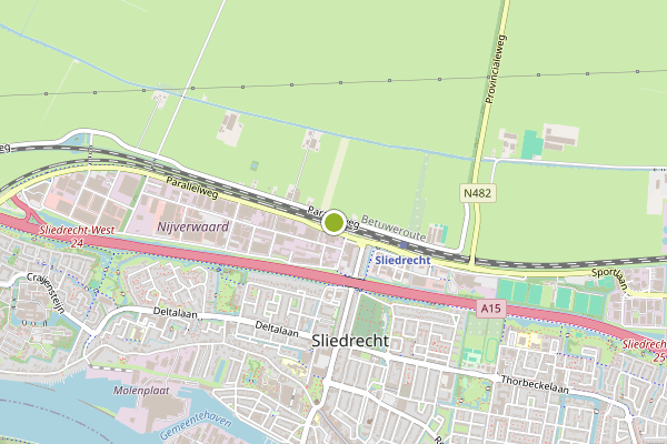 Ambulance-melding op Sliedrecht op 30 juli, kaart-overzicht