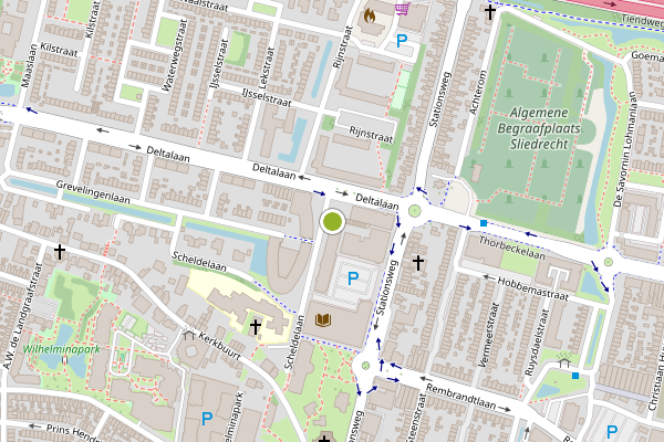 Ambulance-melding op Zuiderzeestraat, Sliedrecht op 30 juli, kaart-overzicht