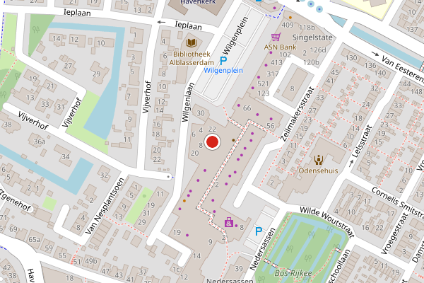 Brandweer-melding op Makado-Center, Alblasserdam op 30 juli, kaart-overzicht