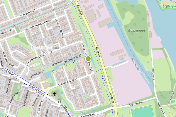 Ambulance-melding op Samuel van Houtensingel, Zwijndrecht op 31 juli, kaart-overzicht