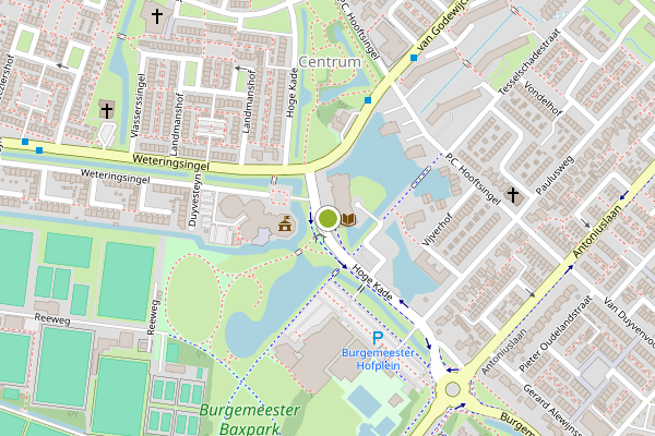 Ambulance-melding op Hoge Kade, Hendrik-Ido-Ambacht op 31 juli, kaart-overzicht