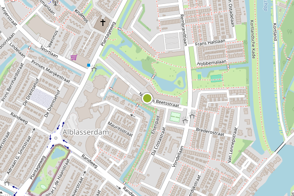 Ambulance-melding op Nicolaas Beetsstraat, Alblasserdam op 31 juli, kaart-overzicht