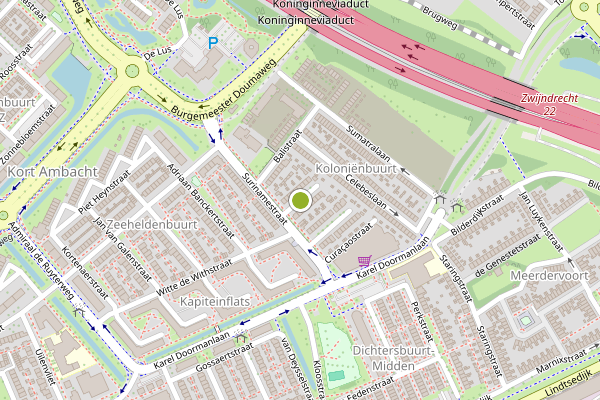 Ambulance-melding op Arubastraat, Zwijndrecht op 1 augustus, kaart-overzicht