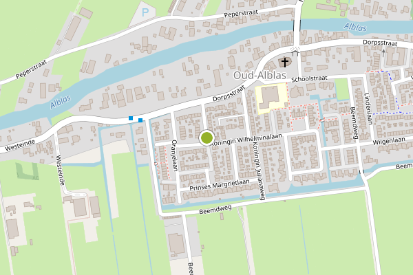 Ambulance-melding op Dr. A. de Haanstraat, Oud-Alblas op 1 augustus, kaart-overzicht