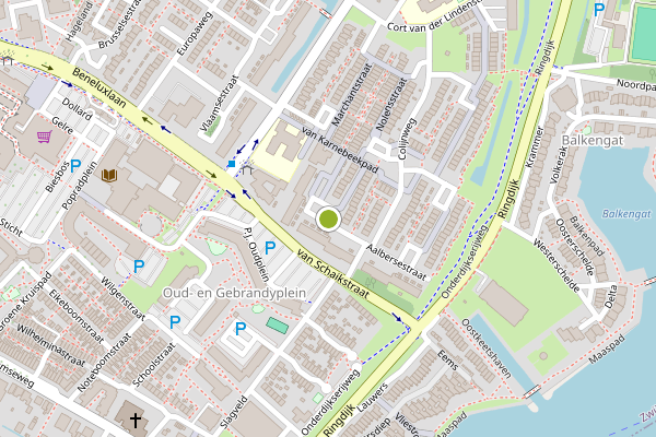 Ambulance-melding op W.H. Vliegenstraat, Zwijndrecht op 1 augustus, kaart-overzicht