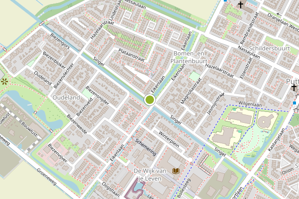 Ambulance-melding op Singel, Puttershoek op 1 augustus, kaart-overzicht