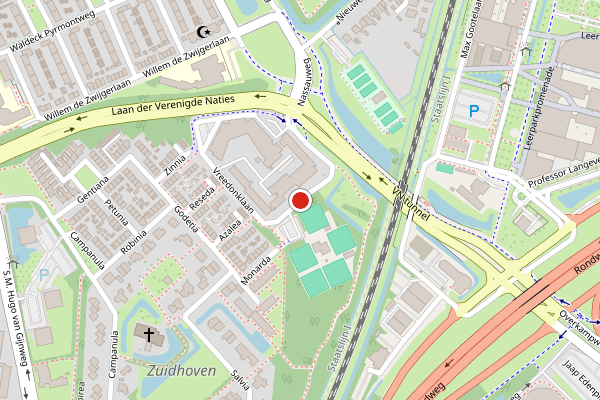 Brandweer-melding op Vreedonklaan, Dordrecht op 1 augustus, kaart-overzicht
