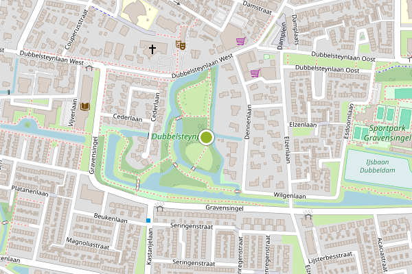 Ambulance-melding op Park Dubbelsteyn, Dordrecht op 2 augustus, kaart-overzicht