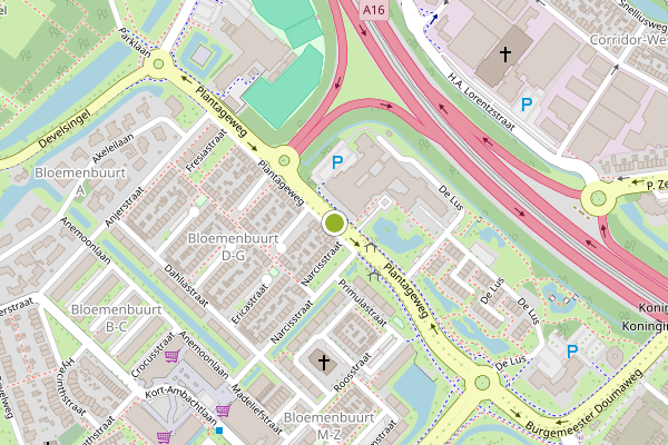 Ambulance-melding op Plantageweg, Zwijndrecht op 2 augustus, kaart-overzicht