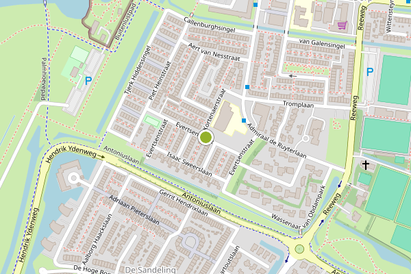 Ambulance-melding op Evertsenstraat, Hendrik-Ido-Ambacht op 2 augustus, kaart-overzicht