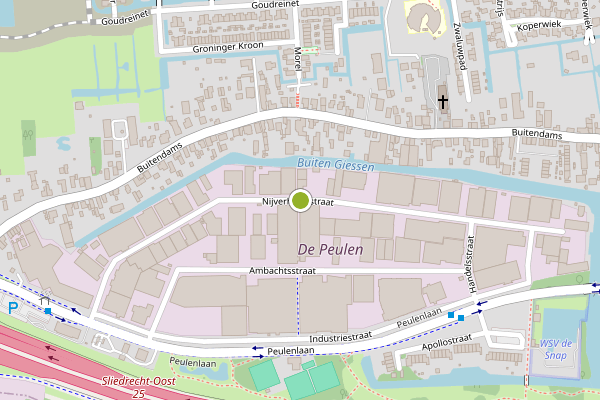 Ambulance-melding op Nijverheidsstraat, Hardinxveld-Giessendam op 3 augustus, kaart-overzicht