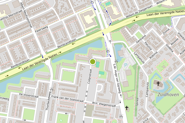 Ambulance-melding op Tak van Poortvlietstraat, Dordrecht op 3 augustus, kaart-overzicht
