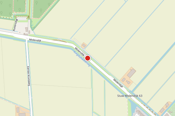 Brandweer-melding op Molendijk, 's-Gravendeel op 4 augustus, kaart-overzicht