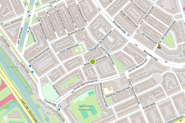 Ambulance-melding op Willem Marisstraat, Dordrecht op 4 augustus, kaart-overzicht