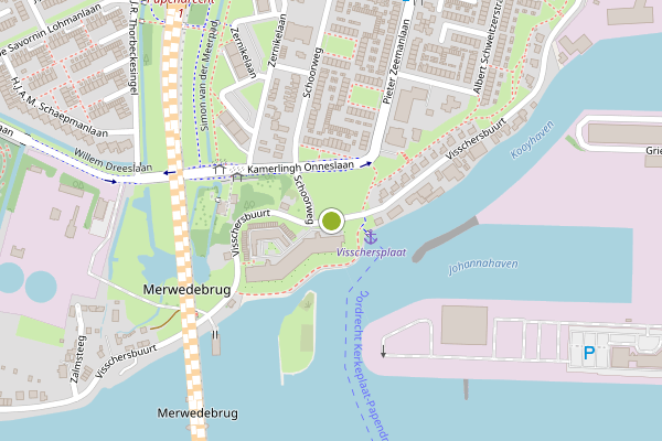 Ambulance-melding op Visschersbuurt, Papendrecht op 5 augustus, kaart-overzicht