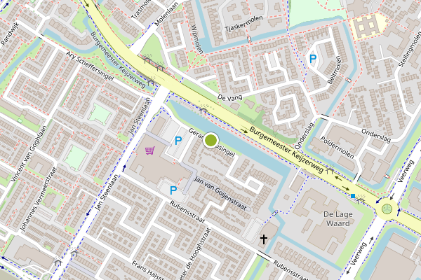 Ambulance-melding op Gerard Dousingel, Papendrecht op 5 augustus, kaart-overzicht