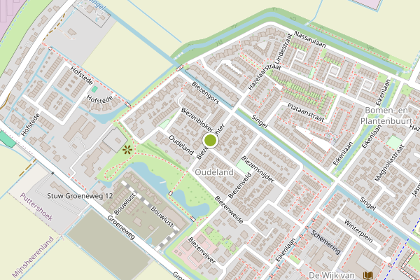 Ambulance-melding op Biezenvlechter, Puttershoek op 5 augustus, kaart-overzicht