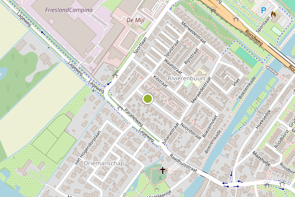 Ambulance-melding op Burg G de Katerstraat, Maasdam op 5 augustus, kaart-overzicht
