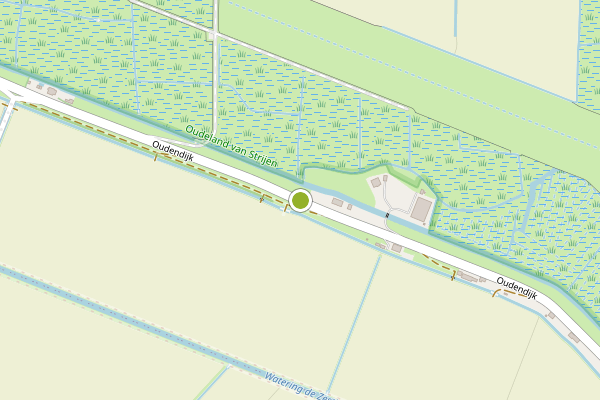 Ambulance-melding op Oudendijk, Strijen op 5 augustus, kaart-overzicht