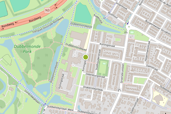 Ambulance-melding op Koningstraat, Dordrecht op 5 augustus, kaart-overzicht