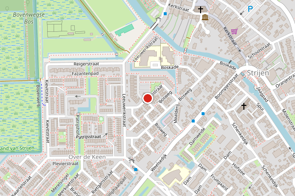 Brandweer-melding op Gruttostraat, Strijen op 5 augustus, kaart-overzicht