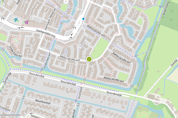 Ambulance-melding op Aletta Jacobs-erf, Dordrecht op 6 augustus, kaart-overzicht