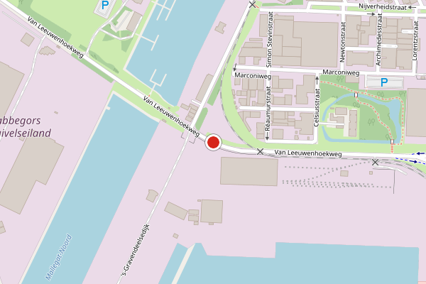 Brandweer-melding op Van Leeuwenhoekweg, Dordrecht op 6 augustus, kaart-overzicht