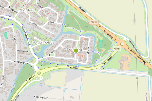 Ambulance-melding op Poelwijk, Maasdam op 7 augustus, kaart-overzicht