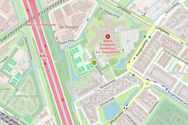 Ambulance-melding op Ter Steeghepad, Zwijndrecht op 7 augustus, kaart-overzicht