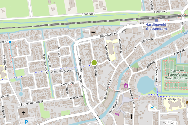 Ambulance-melding op Boorstraat, Hardinxveld-Giessendam op 7 augustus, kaart-overzicht