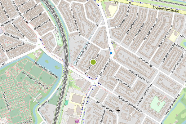 Ambulance-melding op Tieselensstraat, Dordrecht op 28 mei, kaart-overzicht