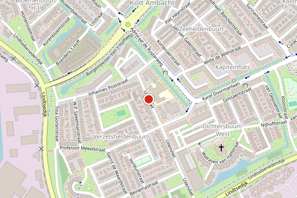 Brandweer-melding op Uilenvliet, Zwijndrecht op 27 mei, kaart-overzicht