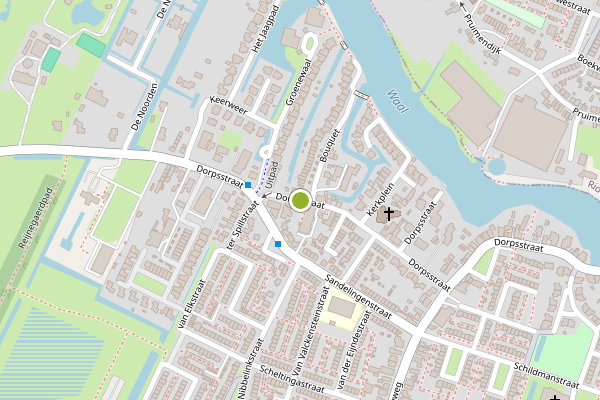 Ambulance-melding op Dorpsstraat, Hendrik-Ido-Ambacht op 27 mei, kaart-overzicht